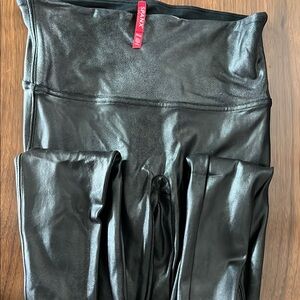 SPANX Black Faux Leather Leggings